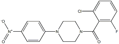 1-(2-chloro-6-fluorobenzoyl)-4-{4-nitrophenyl}piperazine Struktur