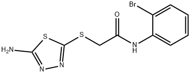 2-[(5-amino-1,3,4-thiadiazol-2-yl)sulfanyl]-N-(2-bromophenyl)acetamide Struktur