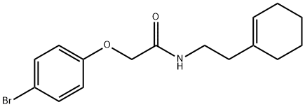 2-(4-bromophenoxy)-N-[2-(1-cyclohexen-1-yl)ethyl]acetamide Struktur