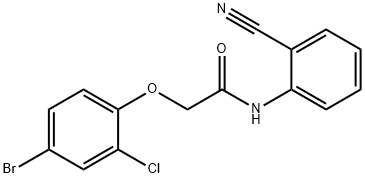 2-(4-bromo-2-chlorophenoxy)-N-(2-cyanophenyl)acetamide Struktur