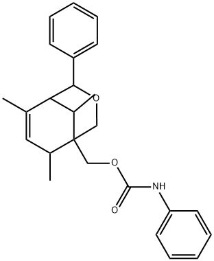 (6,8,9-trimethyl-4-phenyl-3-oxabicyclo[3.3.1]non-6-en-1-yl)methyl phenylcarbamate Struktur