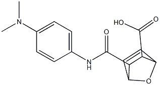 3-{[4-(dimethylamino)anilino]carbonyl}-7-oxabicyclo[2.2.1]hept-5-ene-2-carboxylic acid Struktur