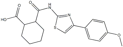 2-({[4-(4-methoxyphenyl)-1,3-thiazol-2-yl]amino}carbonyl)cyclohexanecarboxylic acid Struktur