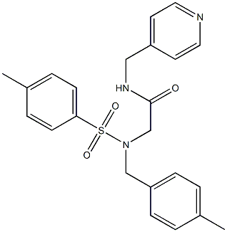 2-{(4-methylbenzyl)[(4-methylphenyl)sulfonyl]amino}-N-(4-pyridinylmethyl)acetamide Struktur