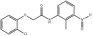 2-(2-chlorophenoxy)-N-(2-methyl-3-nitrophenyl)acetamide Struktur