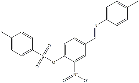 2-nitro-4-{[(4-methylphenyl)imino]methyl}phenyl 4-methylbenzenesulfonate Struktur