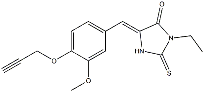 3-ethyl-5-[3-methoxy-4-(2-propynyloxy)benzylidene]-2-thioxo-4-imidazolidinone Struktur