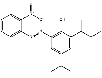 Phenol, 4-(1,1-dimethylethyl)-2-(1-methylpropyl)-6-[2-(2-nitrophenyl)diazenyl]- Struktur