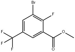 Methyl 3-bromo-2-fluoro-5-(trifluoromethyl)benzoate Struktur