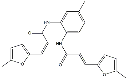 3-(5-methyl-2-furyl)-N-(4-methyl-2-{[3-(5-methyl-2-furyl)acryloyl]amino}phenyl)acrylamide Struktur