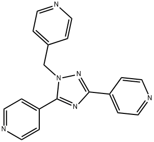 4-((3,5-dipyridin-4-yl-1,2,4-triazol-1-yl)methyl)pyridine Struktur