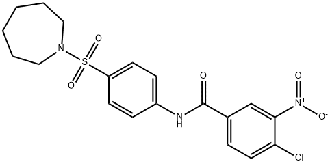 N-[4-(1-azepanylsulfonyl)phenyl]-4-chloro-3-nitrobenzamide Struktur