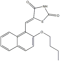 5-[(2-butoxy-1-naphthyl)methylene]-1,3-thiazolidine-2,4-dione Struktur