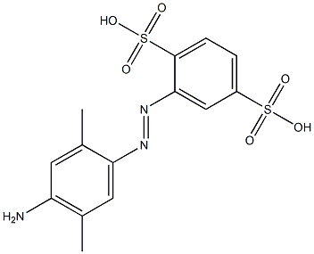 1,4-Benzenedisulfonic acid, 2-[2-(4-amino-2,5-dimethylphenyl)diazenyl]- Struktur