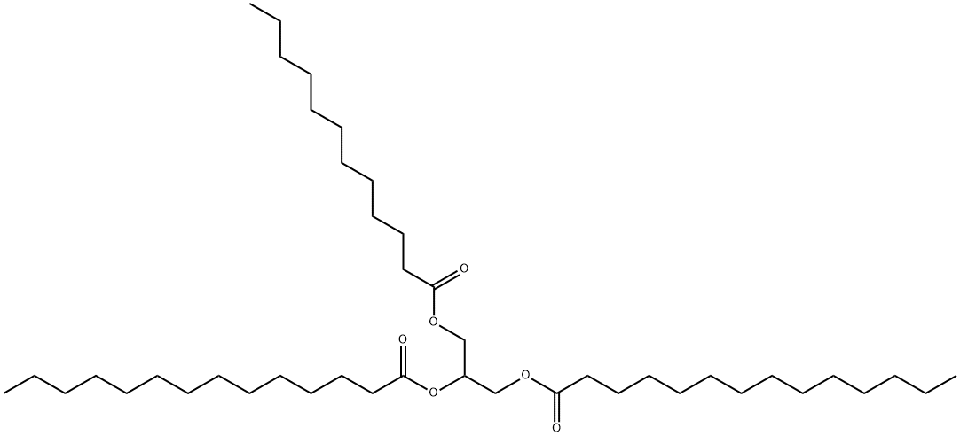 Tetradecanoic acid, 1,1'-[1-[[(1-oxododecyl)oxy]methyl]-1,2-ethanediyl] ester Struktur