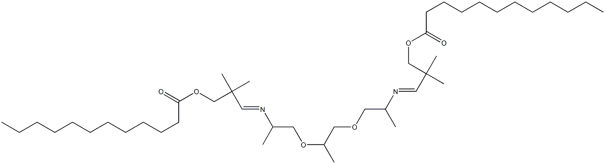 16-(dodecanoyloxy)-2,2,5,8,12,15,15-heptamethyl-7,10-dioxa-4,13-diazahexadeca-3,13-dien-1-yl dodecanoate Struktur