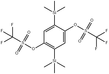 2,5-Bis(trimethylsilyl)-1,4-phenylene Bis(trifluoromethanesulfonate) Struktur