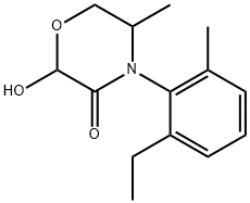 3-Morpholinone, 4-(2-ethyl-6-methylphenyl)-2-hydroxy-5-methyl- Struktur