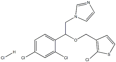 1-[2-[(2-chlorothiophen-3-yl)methoxy]-2-(2,4-dichlorophenyl)ethyl]imidazole: hydrochloride Struktur