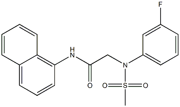 2-[3-fluoro(methylsulfonyl)anilino]-N-(1-naphthyl)acetamide Struktur