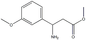 methyl 3-amino-3-(3-methoxyphenyl)propanoate Struktur