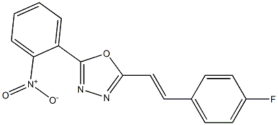 2-[(E)-2-(4-fluorophenyl)ethenyl]-5-(2-nitrophenyl)-1,3,4-oxadiazole Struktur