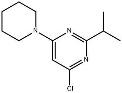 4-chloro-2-(iso-propyl)-6-(piperidin-1-yl)-pyrimidine Struktur