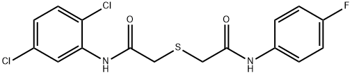 2-{[2-(2,5-dichloroanilino)-2-oxoethyl]sulfanyl}-N-(4-fluorophenyl)acetamide Struktur