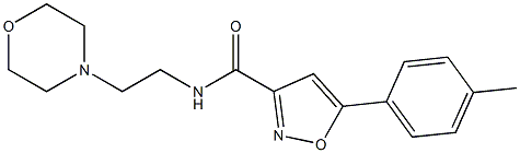 5-(4-methylphenyl)-N-[2-(4-morpholinyl)ethyl]-3-isoxazolecarboxamide Struktur