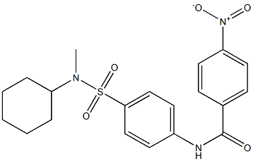 N-(4-{[cyclohexyl(methyl)amino]sulfonyl}phenyl)-4-nitrobenzamide Struktur