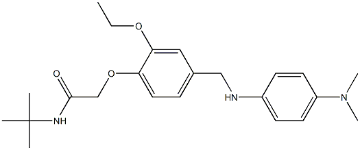 N-(tert-butyl)-2-(4-{[4-(dimethylamino)anilino]methyl}-2-ethoxyphenoxy)acetamide Struktur