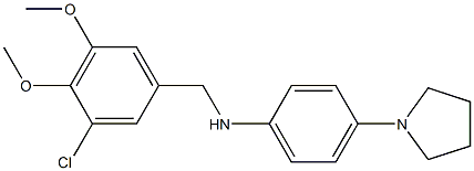 N-(3-chloro-4,5-dimethoxybenzyl)-N-[4-(1-pyrrolidinyl)phenyl]amine Struktur