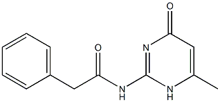 N-(6-methyl-4-oxo-1,4-dihydro-2-pyrimidinyl)-2-phenylacetamide Struktur