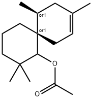 (6S,11S)-2,2,9,11-tetramethylspiro[5.5]undec-8-en-1-yl acetate Struktur