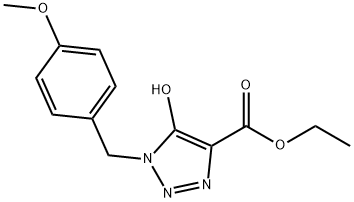 ethyl 5-hydroxy-1-(4-methoxybenzyl)-1H-1,2,3-triazole-4-carboxylate Struktur