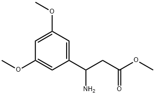 methyl 3-amino-3-(3,5-dimethoxyphenyl)propanoate Struktur