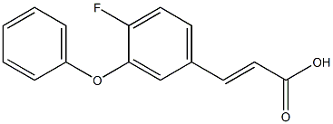 (E)-3-(4-fluoro-3-phenoxyphenyl)acrylic acid Struktur