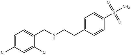 4-{2-[(2,4-dichlorobenzyl)amino]ethyl}benzenesulfonamide Struktur