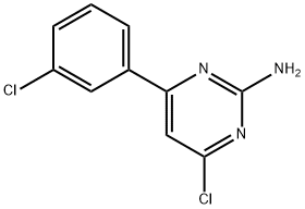 2-Amino-4-chloro-6-(3-chlorophenyl)pyrimidine Struktur