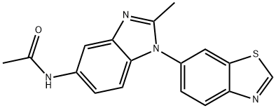 N-[1-(6-Benzothiazolyl)-2-Methyl-1H-benziMidazol-5-yl]acetaMide Struktur