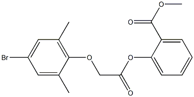 methyl 2-{[2-(4-bromo-2,6-dimethylphenoxy)acetyl]oxy}benzoate Struktur