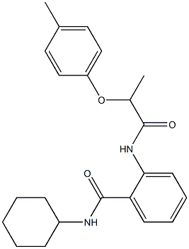 N-cyclohexyl-2-{[2-(4-methylphenoxy)propanoyl]amino}benzamide Struktur