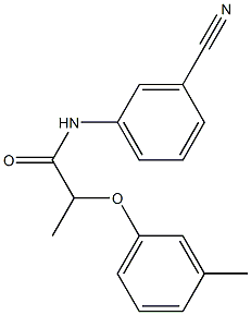 N-(3-cyanophenyl)-2-(3-methylphenoxy)propanamide Struktur