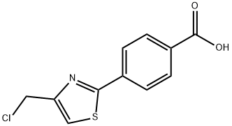 4-[4-(chloromethyl)-1,3-thiazol-2-yl]benzoic acid Struktur