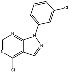 4-CHLORO-1-(3-CHLOROPHENYL)-1H-PYRAZOLO[3,4-D]PYRIMIDINE Struktur