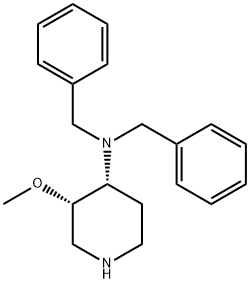 4-Piperidinamine, 3-methoxy-N,N-bis(phenylmethyl)-, (3S,4R)- Struktur