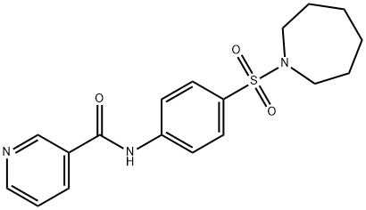 N-[4-(1-azepanylsulfonyl)phenyl]nicotinamide Struktur