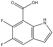 5,6-difluoro-1H-indole-7-carboxylic acid Struktur