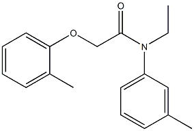 N-ethyl-2-(2-methylphenoxy)-N-(3-methylphenyl)acetamide Struktur