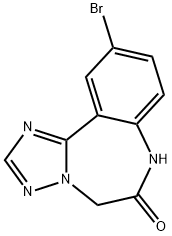 10-bromo-5H-benzo[f][1,2,4]triazolo[4,3-d][1,4]diazepin-6(7H)-one Struktur